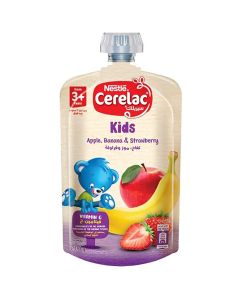 Apple, Banana And Strawberry Puree