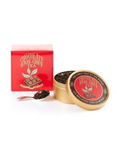 Chocolate Earl Grey / Loose Leaf Black Tea Blend in Caviar Tea Tin Gift, 100g