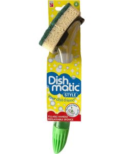 Dishmatic Washing Up Brush Refill Heavy Duty Scourer Sponge Cleaning