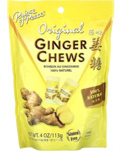 Prince of Peace Original Ginger Chews - 100% Natural, Gluten-Free, 4 oz (113g)