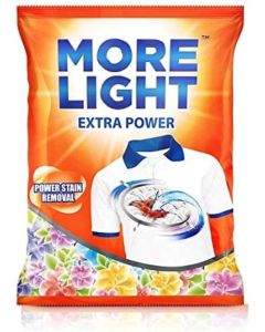 More Light Extra Power Detergent Powder 4kg - Enzymatic Action for Tough Stain Removal