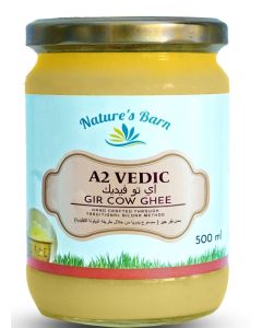 A2 Vedic Gir Cow Ghee 500ml Traditional Bilona Method Free Grazing Grass Fed Cows
