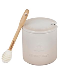 Le Creuset Stoneware Honey Pot 14 oz Meringue