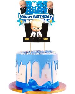 Zyozique Baby Party for Boss Cake Toppers, Baby Shower Boss Theme Party Cake Toppers