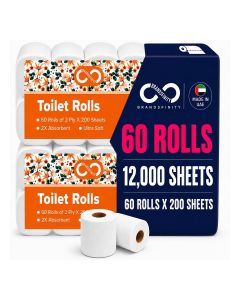 Brandsfinity 2 Ply Toilet Paper - 60 Rolls