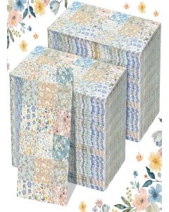 Epakh 200 Pcs Bulk Floral Decoupage Guest Towels 2 Ply Disposable Patchwork Dinner Napkins Retro Mid Century Flowers Decorative Hand Towels for Tea Party Spring Bathroom Wedding Holiday, 7.9 x 4.3"