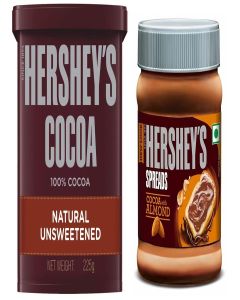 Hershey's Cocoa - Natural Unsweetened, 225 G , Hershey's Spreads Cocoa with Almond, 350g