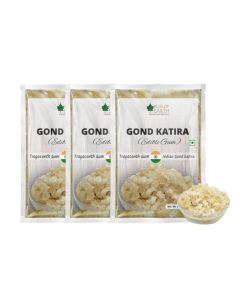 Gond Katira 50gm, Organic Cooling Edible Gum for Summer Refreshers, Laddus & Desserts pack of 3