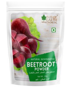 Bliss of Earth Beetroot Powder 1KG / Organic Beet Root Powder / Natural Nitric Oxide Booster / Energy, Stamina & Circulation Support / Superfood for Smoothies, Pre-Workout, Detox, Heart Health / Vegan, Non-GMO