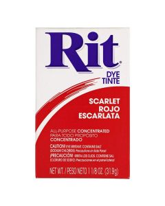All Purpose Concentrated Rit Dye Powder Single Pack for Clothing Dcor and Crafts Scarlet Red