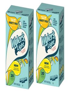 SINGLES TO GO! Wyler's Light TikTok Bundle Variety Pack, Blue Variety Boxes, 20 Packets Per Box and 40 Servings, Trend Inspired Flavors, Low Calorie Drink Mix (Pack of 2)