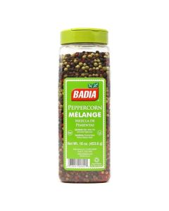 Badia Whole Peppercorn Blend 16 Oz Black White Green Pink Pepper Melange for Spicy Fruity Woody Flavors Gluten Free