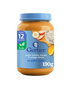 Baby Food Apple Banana Mango And Cottage Cheese Puree Jar 12 Months