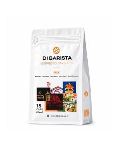 Di Barista Mix Coffee Capsules Bag - Capsules Bag 15 Pcs – 5 Espresso Blends Variety Pack / Nespresso Compatible / Arabica Multi-Origin