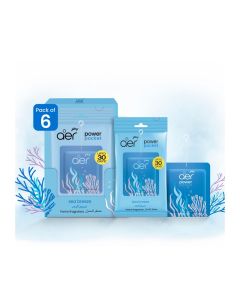 Aer Power Pocket Sea Breeze Bathroom Fragrance, Pack of 6
