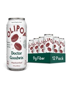 OLIPOP 9g Fiber Prebiotic Soda, Doctor Goodwin, 12 fl oz, 12 Pack