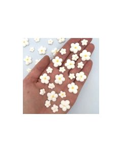 Royal Icing Blossoms Mini Edible Flowers Edible Roses White Wedding Flowers Cake Sprinkles Bulk Sprinkle Mix by Simply Sucr 54 Flowers White Blossoms