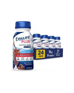 Ensure Plus Nutrition Shake With Fiber 16 Grams Quality Protein Milk Chocolate Pack Of 24