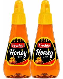 Freshia Natural Honey Squeeze Bottle, 400g x 2 Pack – Pure Honey, Convenient Squeeze Packaging