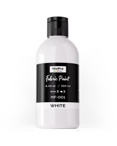 Nicpro White Fabric Paint 845 oz 250 ml Fabric Paint for Clothes Permanent Clothing Paint for DIY Tshirts Jeans Crafts Refresh Furniture Upholstery