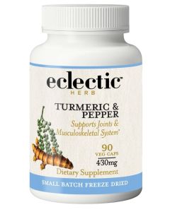 Eclectic Institute Raw Fresh FreezeDried NonGMO Turmeric and Pepper 90 CT 430 mg