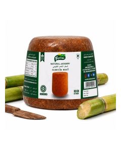 Farmex Premium Natural Jaggery (Gur) - 900g / Pure Unrefined Sweetener / Large Block for Traditional Cooking & Sweets / Chemical-Free & Healthy