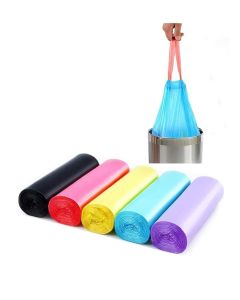 Garbage Bags 7 Roll 140 Pcs Trash Bags Plastic Disposable Bags Garbage Bags With Handles For Office, Kitchen, Bedroom Waste Multicolor Portable Bags, Wastebasket Bags 45X50CM