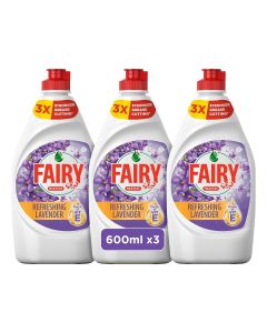 Fairy Dishwashing Liquid, Refreshing Lavender, 3x600ml