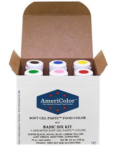AmeriColor Basic Six Kit Soft Gel Paste Food Color 075 Ounce 6 Pack Kit
