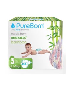 Organic Bamboo Size 3 Diapers 5.5-8 Kg