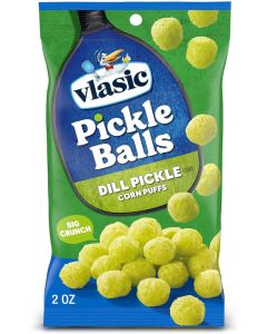 Vlasic Pickle Balls Dill Pickle Flavored Corn Puffs, 2 oz. Snack