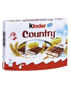 Ferrero Kinder Country Milk Chocolate with Cereal Bar Box 9 X 235 g 2115 g
