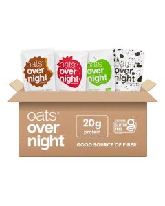 Oats Overnight Classic Variety Pack High Protein High Fiber Breakfast Shake Gluten Free Non GMO Oatmeal Strawberries Cream Green Apple Cinnamon More 8 Pack
