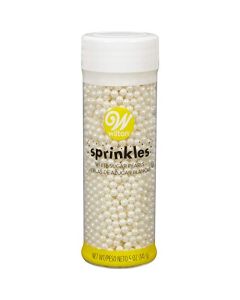 Wilton White Sugar Pearl Sprinkles Edible Cake Pearls for Wedding Cakes Cupcakes Cookies Desserts Elegant Pearlescent Sprinkles for Special Occasions 49 oz