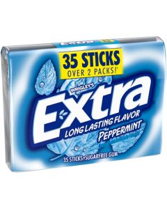 WRIGLEYS EXTRA PEPPERMINT CHEWING GUM SUGAR FREE STICK RP 35 CT