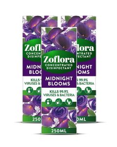 Zoflora Multi-Purpose Disinfectant Cleaner Concentrated Liquid - Midnight Blooms 3x250ml