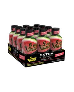 Living Essentials 5Hour Energy Extra Strength Sugar Free Watermelon Energy Shot 193 oz Pack of 12
