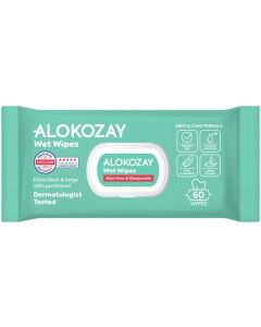 Alokozay Aloe Vera and Chamomile Wet Wipes - 60 Pieces