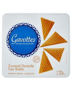 Gavottes Crispy Rolled and Fan Wafers TIN box 5291oz