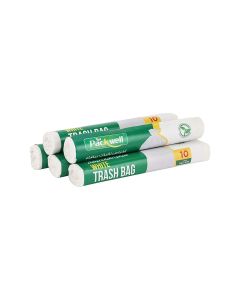 Packwell white garbage bag 54x60 cm 5 roll 30 pcs in each roll trash bag waste cover