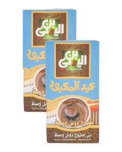 Abdelmaboud Plus Cardamom Ground Coffee – Medium Roast, Fine Grind – 2 x 200g Bundle / Bold Spiced Flavor
