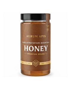 Kyrgyzstani Mountain Honey, 100% Raw Unfiltered Pure Honey, Hand Harvested Organic Honey, Non-GMO, Rich Nutrients & Energy Source, Respiratory Relief, Certified Honey - 1KG Premium Grade Raw Honey