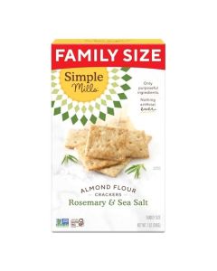 Simple Mills Almond Flour Crackers Family Size Rosemary Sea Salt Gluten Free Vegan Healthy Snacks 7 Ounce Pack of 1