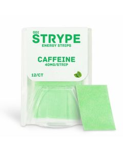 ODiSTRYPE Energy Strips Instant Caffeine in a Strip 80mg per Serving Portable Caffeine Breath Mints Zero Calories Zero Sugar Spearmint Flavor 12 Strips per Pack