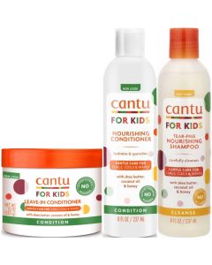 Cantu For Kids Complete Hair Care Set – 3 Pieces (Shampoo + Conditioner + Leave-In Conditioner )