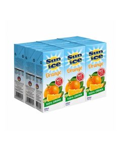 Sun Ice Orange Drink 100% No Added Sugar – 9 x 200ml Pack