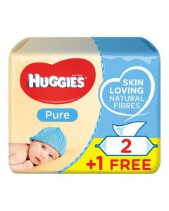 2-Piece Pure Baby Wipes And 1-Piece Free 56sx3 Pack 168 Wipes