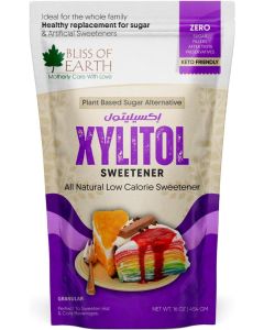 Bliss of Earth 1lb Xylitol Sweetener,100% Natural 1:1 Sugar Substitute Low GI Sweetener for Baking, Tea & Coffee (454g)