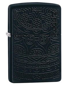 Zippo Tone on Tone Design Black Matte Pocket Lighter