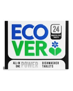 Power Dishwasher Tablets All-In-One Dishwasher Salt & Rinse Aid Power Cleaning Mandarin and Lemongrass Scent Pack 24 Tablets